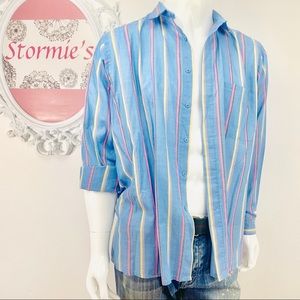 Vintage Levi’s/Striped Blue Yellow Pink White Gray